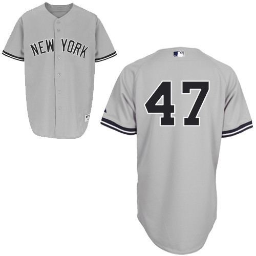 Ivan Nova #47 MLB Jersey-New York Yankees Men's Authentic Road Gray Baseball Jersey - Click Image to Close